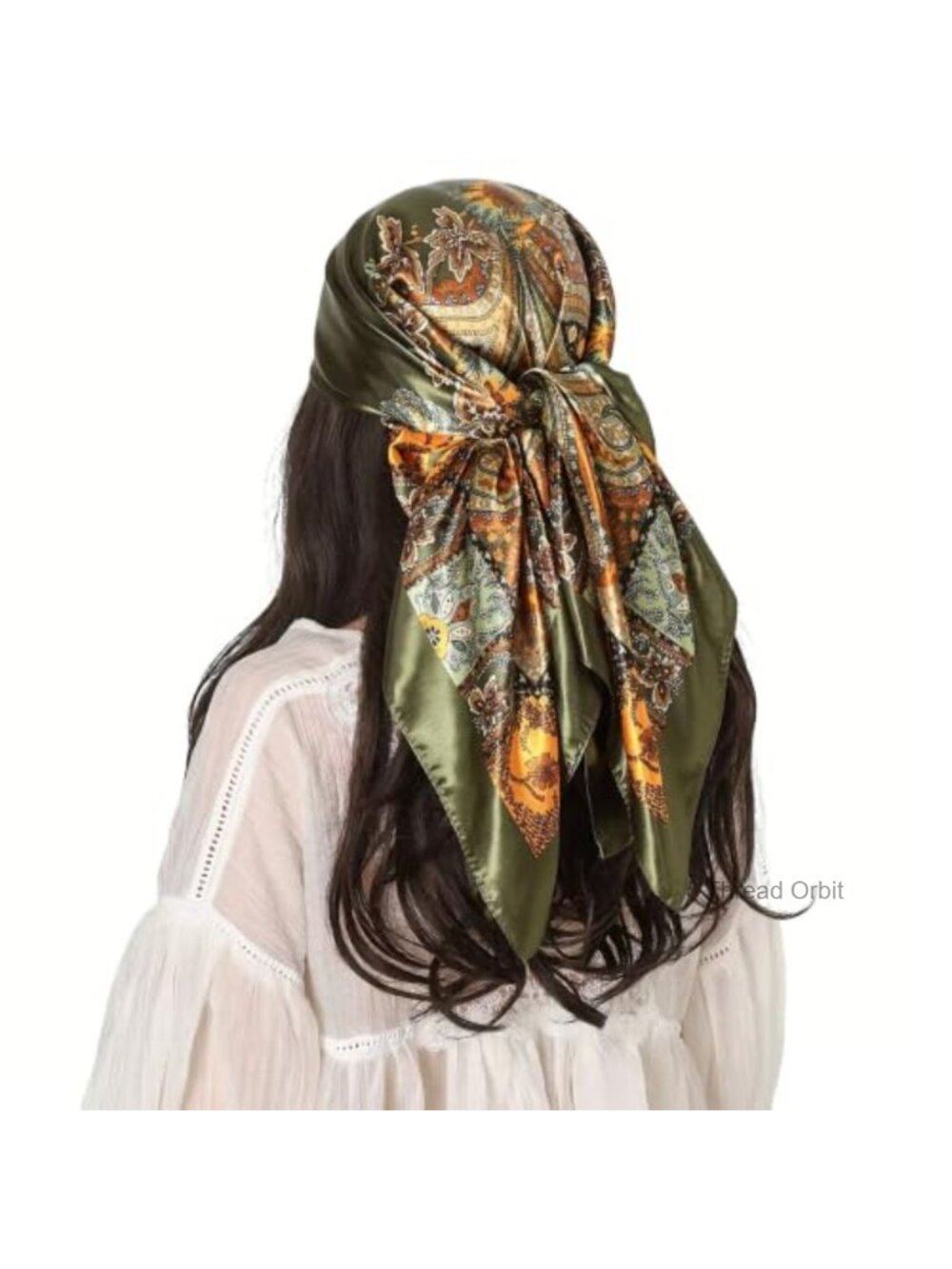 Silk Feel Polyester Square Scarf Bandana Head Wrap Hair Accessory